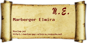 Marberger Elmira névjegykártya